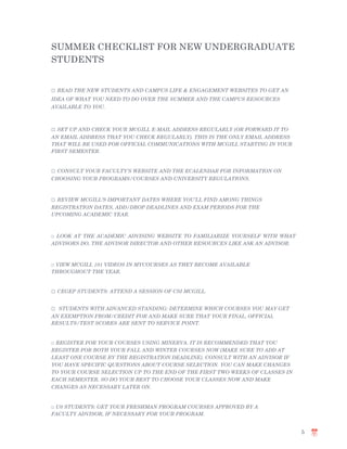 Faculty of Arts OASIS Guide for New Students Revision 15 (1) | PDF