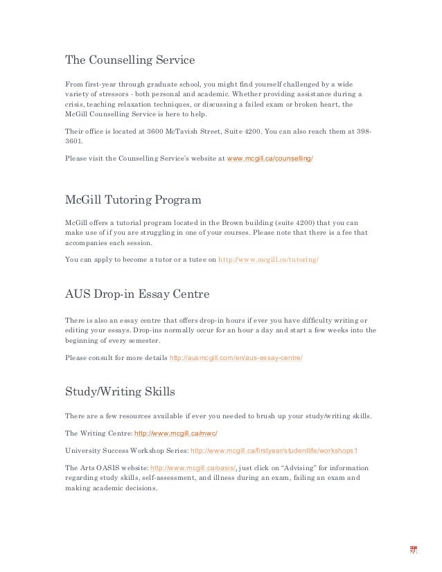 Writing Help Mcgill, McGill Students' Actuarial Association