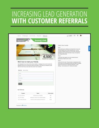 Increasing lead generation
with customer referrals
 