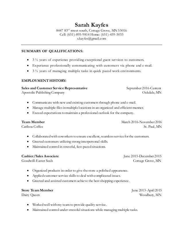 Sarah Kayfes Resume