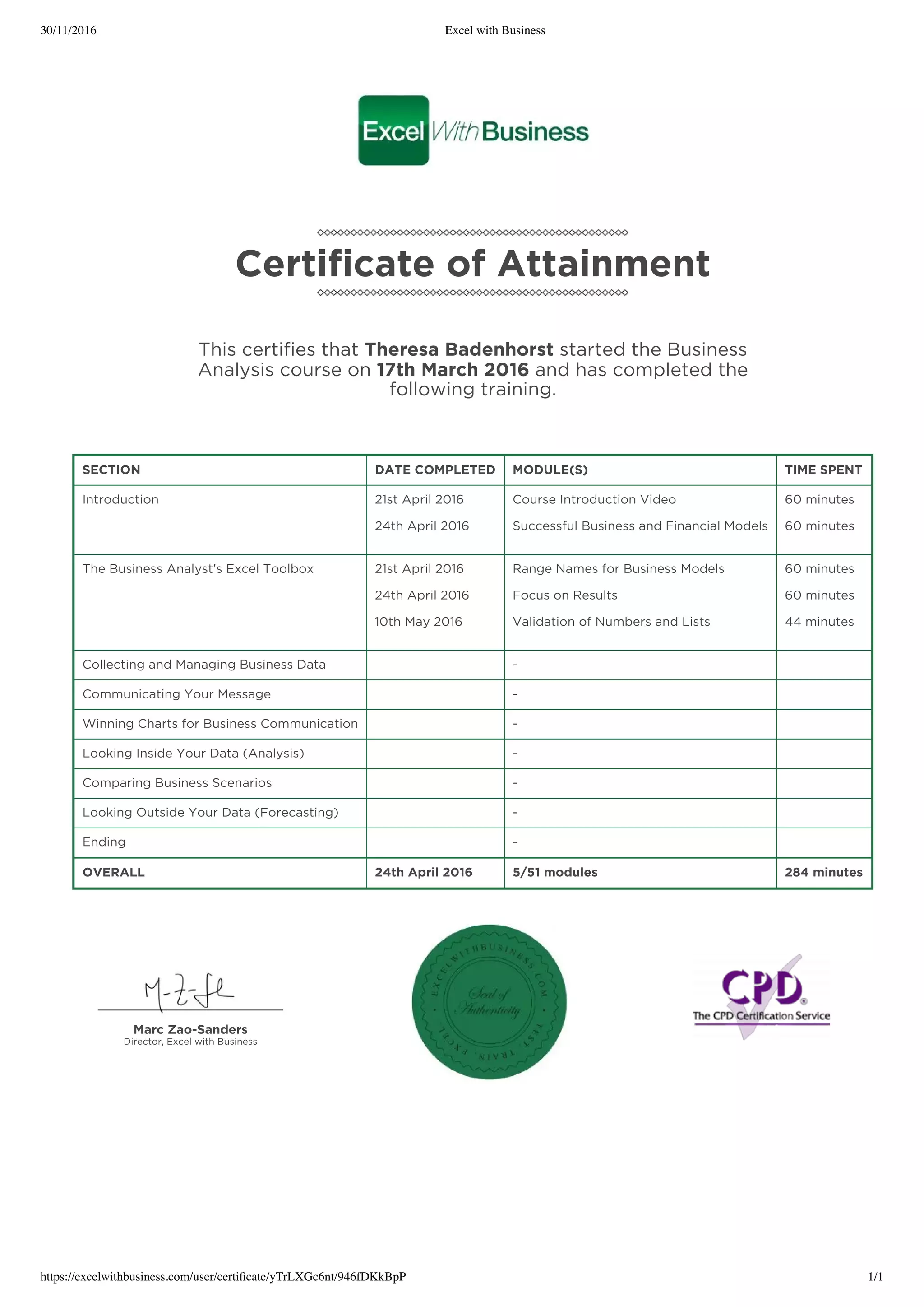 BUSINESS ANALYSIS COURSE ONLINE FREE visual data 5