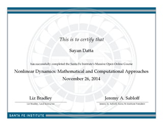 certificate nonlinear