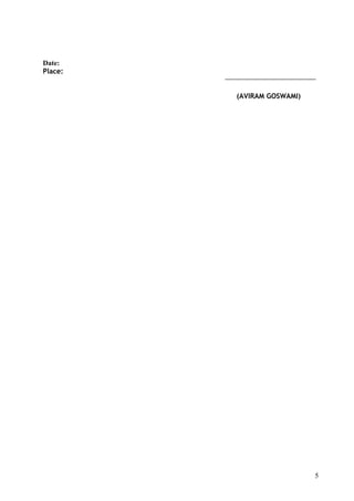 Date:
Place:
(AVIRAM GOSWAMI)
5
 