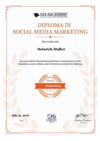 Diploma in Social Media Marketing