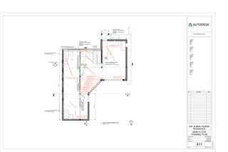 DN
UP
DN
2
A13
20' - 1"
58'-11"
21'-81/2"
4'-8"
5' - 11"
FLOOR JOIST 21'-0" SPAN
DFL#2 4X12 @ 16" O.C
1
A13
CRAW
SPACE
ACCESS
15'-0"SPAN(B1.2)63/4"X12"24F-
V4GLULAMBEAM
SUPPORTINGFLOORFRAME
22'-0"SPAN(B1.1)83/4"X12"
24F-V4GLULAMBEAM
SUPPORTINGFLOORFRAME
21'-6"SPAN(B1.3)83/4"X12"24F-V4
GLULAMBEAMSUPPORTINGFLOOR
FRAME
8X8
BELLO
W
8X8
BELLO
W
4X10 DF2 LEDGER ON FASWALL
BELOW FLOOR SYSTEM
DURISOL BELOW FLOOR SYS.
FLOOR JOIST 21'-0" SPAN
DFL#2 4X12 @ 16" O.C
FLOOR JOIST 19'-0" SPAN
DLF#1 2X12 @ 16" O.C.
FLOOR JOIST 14'-6" SPAN
14' - 2 1/2"
FLOOR JOIST 11'-0" SPAN
DFL#1 2X8 @ 16" O.C
JOIST SPAN: 18'-6"
JOIST SPAN: 17'-0"
JOIST SPAN: 16'-0"
JOIST SPAN: 14'-6"
JOIST SPAN: 13'-6"
JOIST SPAN: 12'-0"
JOIST SPAN: 10'-6"
JOIST SPAN: 9'-6"
JOIST SPAN:8'-0"
8X8
8X8
HD
HD
HD
HD
HD
3/4" PLYWOOD SHEATHING IN
STAGGERED LAYOUT
1/2" CDX PLYWOOD SHEATHING
IN STAGGERED LAYOUT
3/4 T&G PLYWOOD
SHEATHING IN STAGGERED
LAYOUT.
SEE DETAIL FOR COMPLETE
DECKING
(2) 2X4 HDR
2'-0" SPAN
21'-6" FLOOR JOIST SPAN
DFL@2 2X10 @ 16" OC
21'-6"FLO
O
R
JO
IST
SYS.
FLOORJOISTSYS.:DFL#24X10@24"O.C
FLOOR
JOISTSYS.:(2)DFL#2
4X10@
24"O.C
19'-0" FLOOR
JOIST
SYS.
11'-0" SPAN
FLOOR
JOIST
SYS
3/4 T&G PLYWOOD
SHEATHING IN STAGGERED
LAYOUT.
SEE DETAIL FOR COMPLETE
DECKING
HDR 5'-2" SPAN
3
A14
(2) 2X4 HDR 2'-0" SPAN
16'-0" SPAN HDR (B1.4) 5 1/2" X 7
1/2" 24F-V4 GLULAM BELOW CLG
N
www.autodesk.com/revit
Scale
Project number
Date
Drawn by
Checked by
Consultant
Address
Address
Phone
Fax
e-mail
Consultant
Address
Address
Phone
Fax
e-mail
Consultant
Address
Address
Phone
Fax
e-mail
Consultant
Address
Address
Phone
Fax
e-mail
Consultant
Address
Address
Phone
Fax
e-mail
3/16" = 1'-0"
2/27/20163:45:01PM
A11
MAIN FLOOR
FRAMING PLAN
ARCH 201-9
MR. & MRS. ADAMS
RESIDENCE
12/07/15
M.BERG
P. GREMLICH
No. Description Date
3/16" = 1'-0"
1
Level 2 FLOOR FRAMING PLAN
 