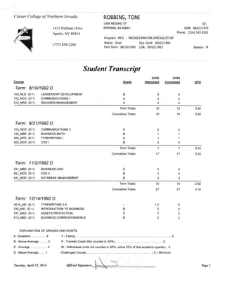 College Transcripts | PDF