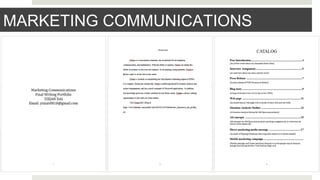 MARKETING COMMUNICATIONS
 