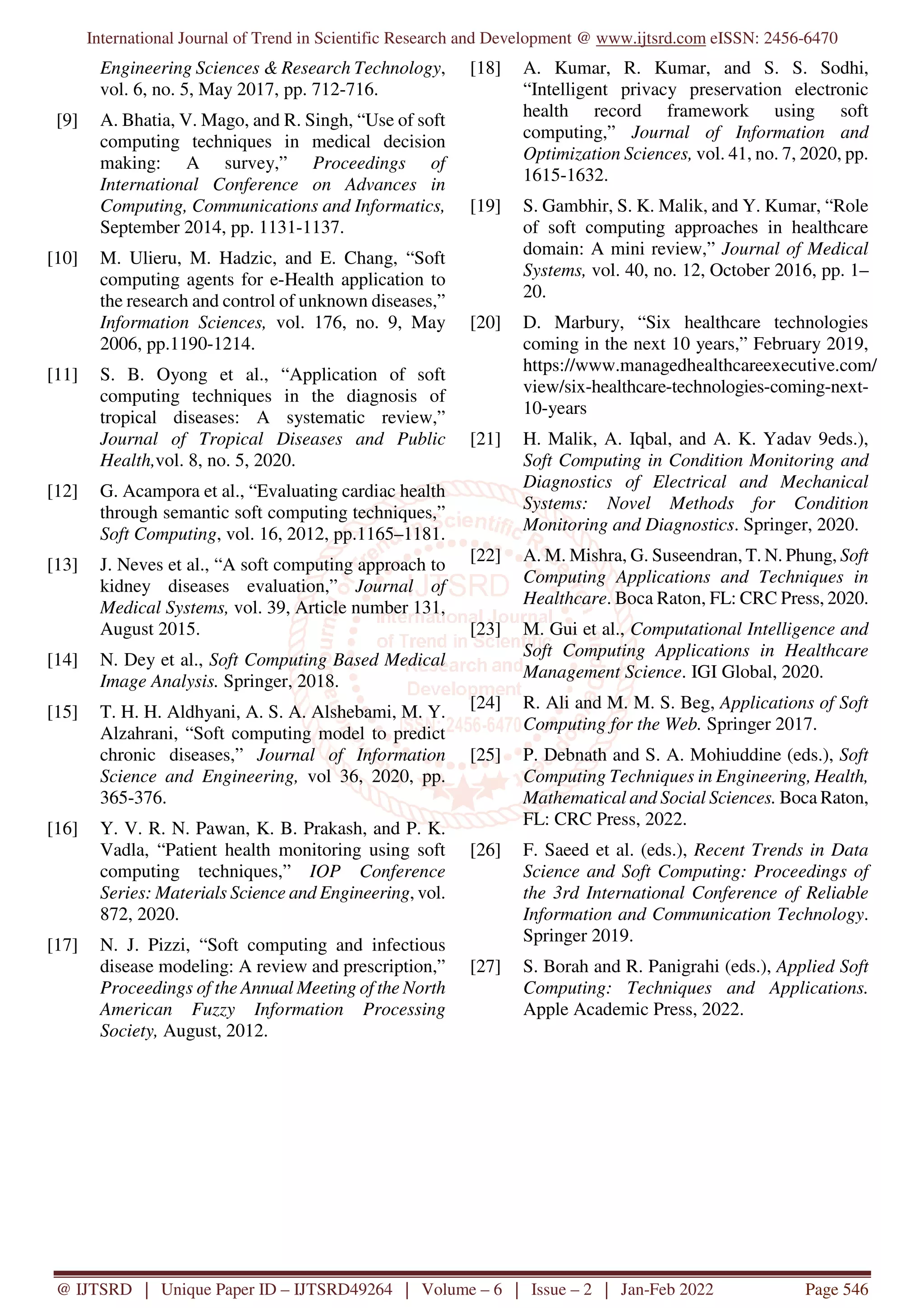 Soft Computing Journal Details.pdf Essence of Soft Computing in Healthcare | PDF
