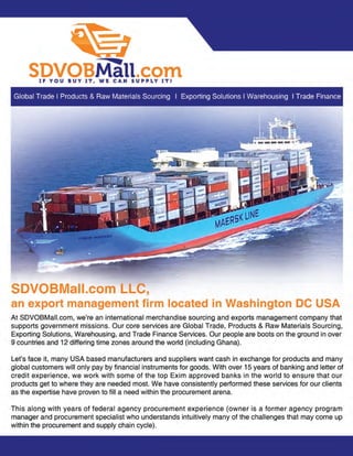 Corporate Flyer SDVOBMall.com 2015