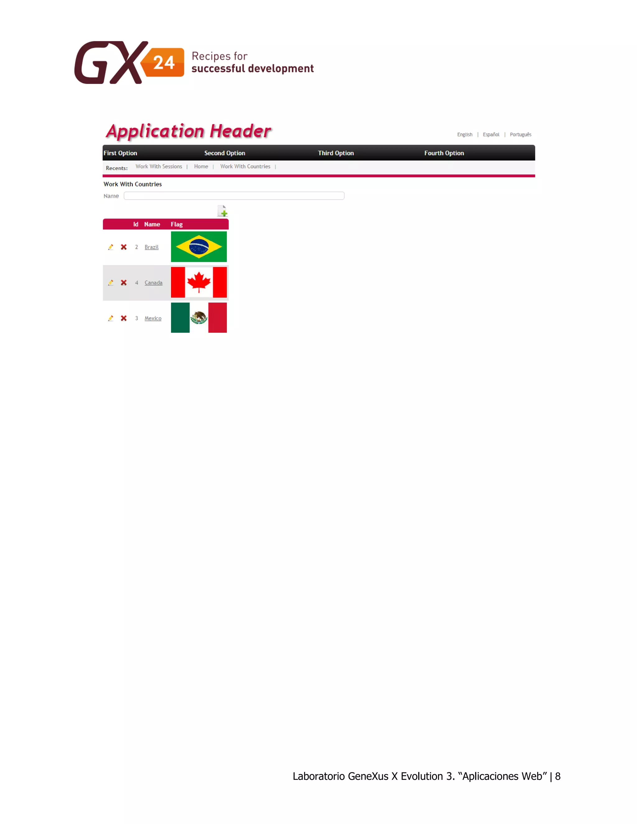 Laboratorio GeneXus X Evolution 3. “Aplicaciones Web” | 8 
 