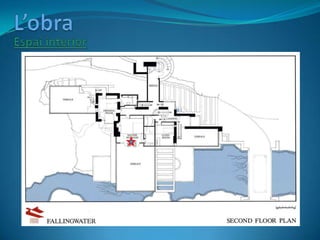 Wrighta més de dissenyar la xemeneia d’estil oriental, la va fixar directament al damunt d’una gran roca natural(fragments...