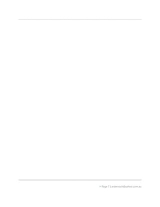  Page 7 | ardenrach@yahoo.com.au
 