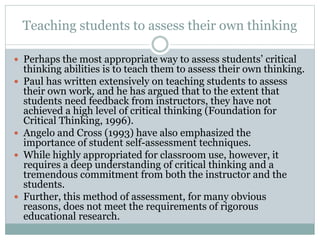 TOOLS AND TECHNIQUES OF CRITICAL THINKING AND REFLECTIVE PRACTICES-8611 ...