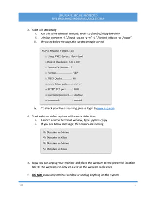 Capstone Project-SSP User manual | PDF