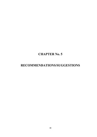 CHAPTER No. 5


RECOMMENDATIONS/SUGGESTIONS




              38
 