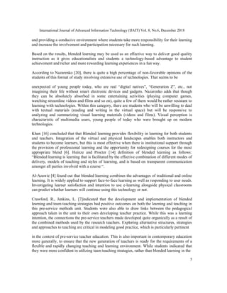 TRADITIONAL VERSUS BLENDED LEARNING METHOD: A COMPARATIVE STUDY ON ITS ...