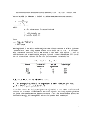 TRADITIONAL VERSUS BLENDED LEARNING METHOD: A COMPARATIVE STUDY ON ITS ...