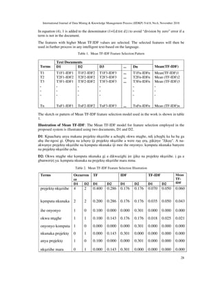 An Efficient Feature Selection Model for IGBO Text | PDF