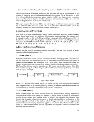An Efficient Feature Selection Model for IGBO Text | PDF