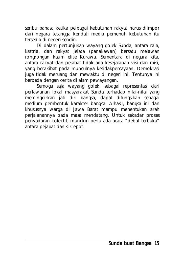 Pepatah Semar Dalam Bahasa Sunda - SO PULSA