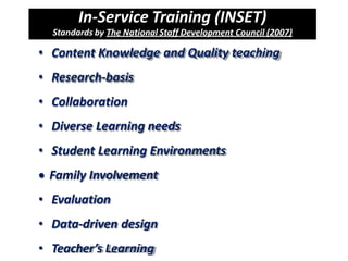 Trecher Inset Training TRAINING OF SECONDARY SCHOOL TEACHERS-8624 | PPTX