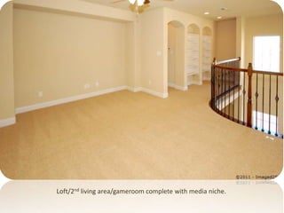 Loft/2nd living area/gameroom complete with media niche.