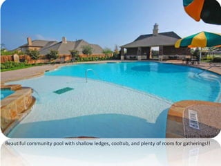 Beautiful community pool with shallow ledges, cooltub, and plenty of room for gatherings!!