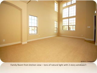Family Room from kitchen view – tons of natural light with 2-story windows!!