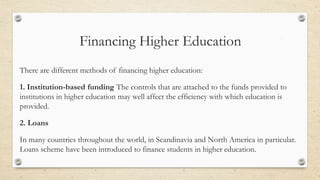 ECONOMICS OF HIGHER EDUCATION-8625 | PPTX