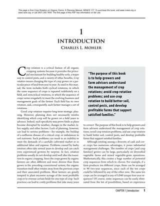 Crop Rotation On Organic Farms A Planning Manual Charles L Mohler | PDF