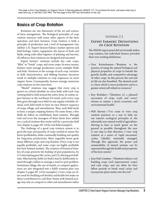 Crop Rotation On Organic Farms A Planning Manual Charles L Mohler | PDF