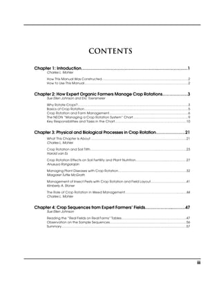 Crop Rotation On Organic Farms A Planning Manual Charles L Mohler | PDF