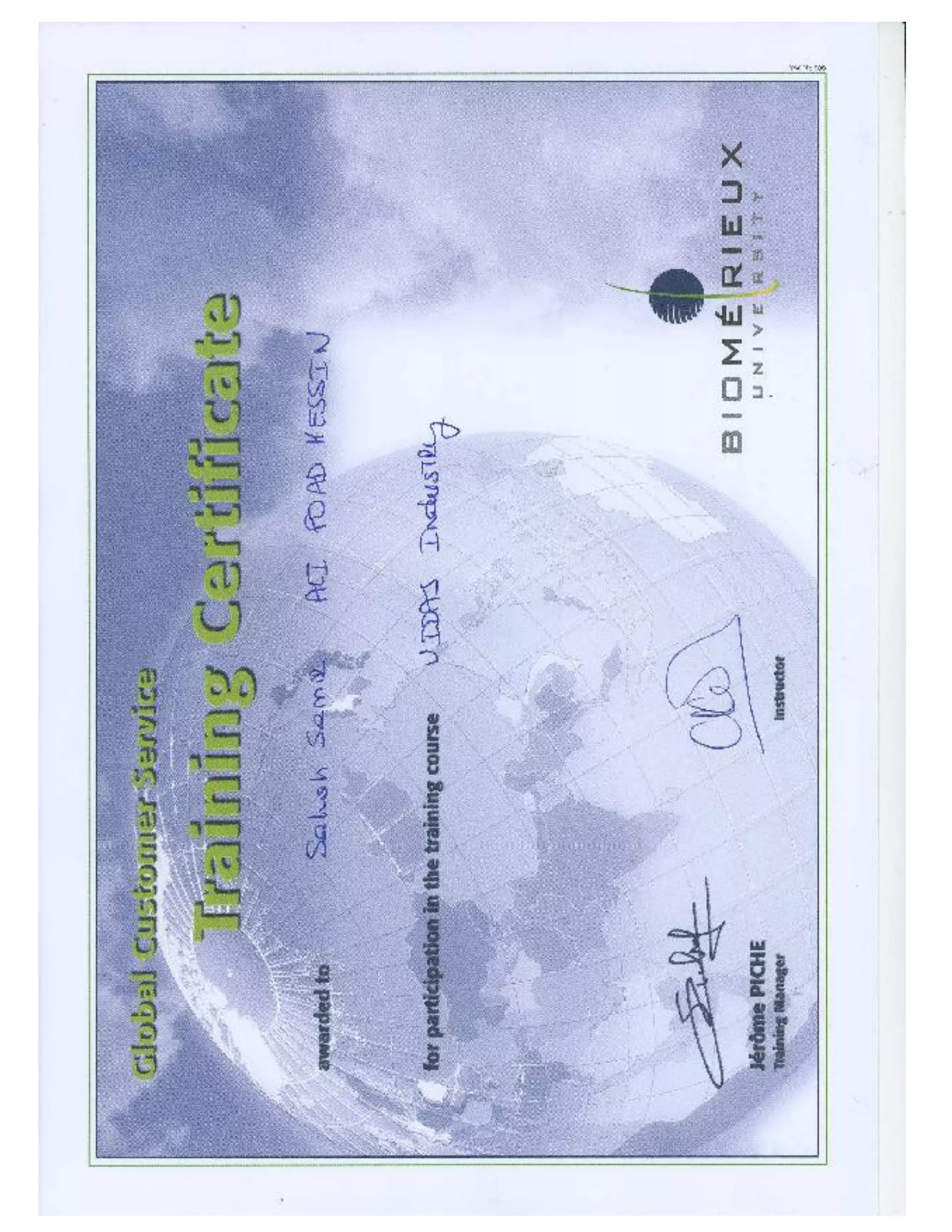 Biomerieux Certificates PDF Biomerieux Certificates PDF