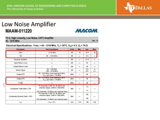 Low Noise Amplifier
 