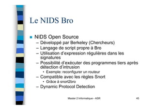 Mémoire de Master 2 sur les IPS &IDS Open source | PDF