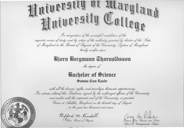 UMUC BS Diploma