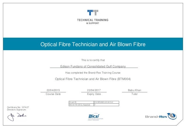 Edison Fundano Certificates