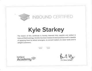 Inbound Certified Flexcin - Kyle Starkey