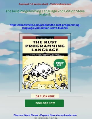 Download Complete The Rust Programming Language 2nd Edition Steve ...