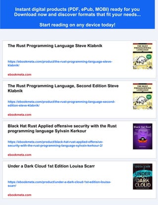 Download Complete The Rust Programming Language 2nd Edition Steve ...
