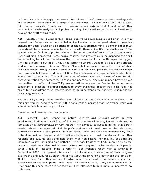 Reflective report example image