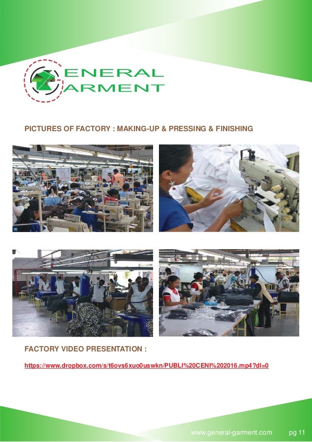 GENERAL GARMENT COMPANY PROFILE 22.11.16