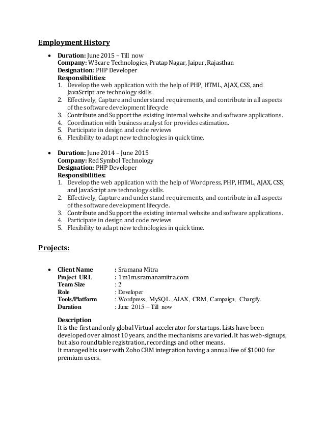 Share Point Web Development And Css In Resume Share Point Web Development And Css In Resume