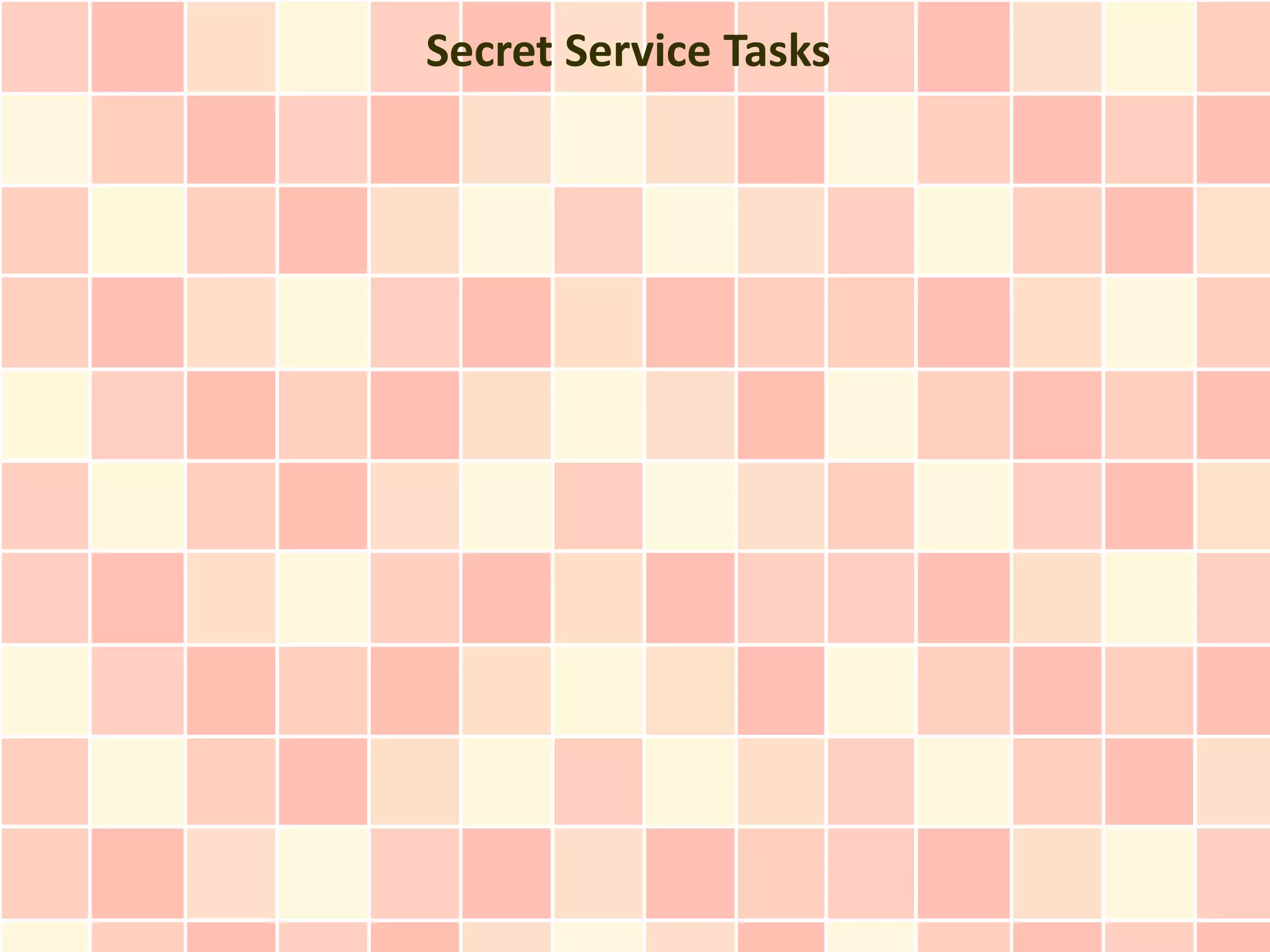 Secret Service Tasks
 
