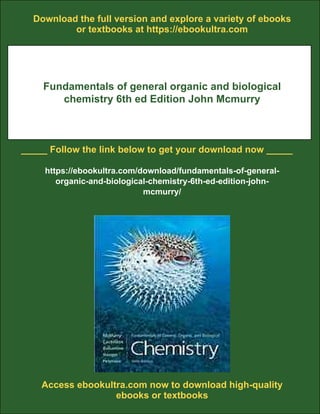 Fundamentals of general organic and biological chemistry 6th ed Edition ...