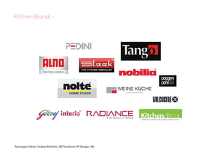 Tanmayee Palwe | Indian Kitchen | MIT Institute Of Design | 66
Kitchen Brands -
 