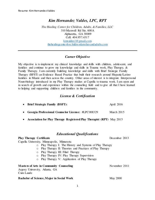 kim h valdes resume lpc resumes