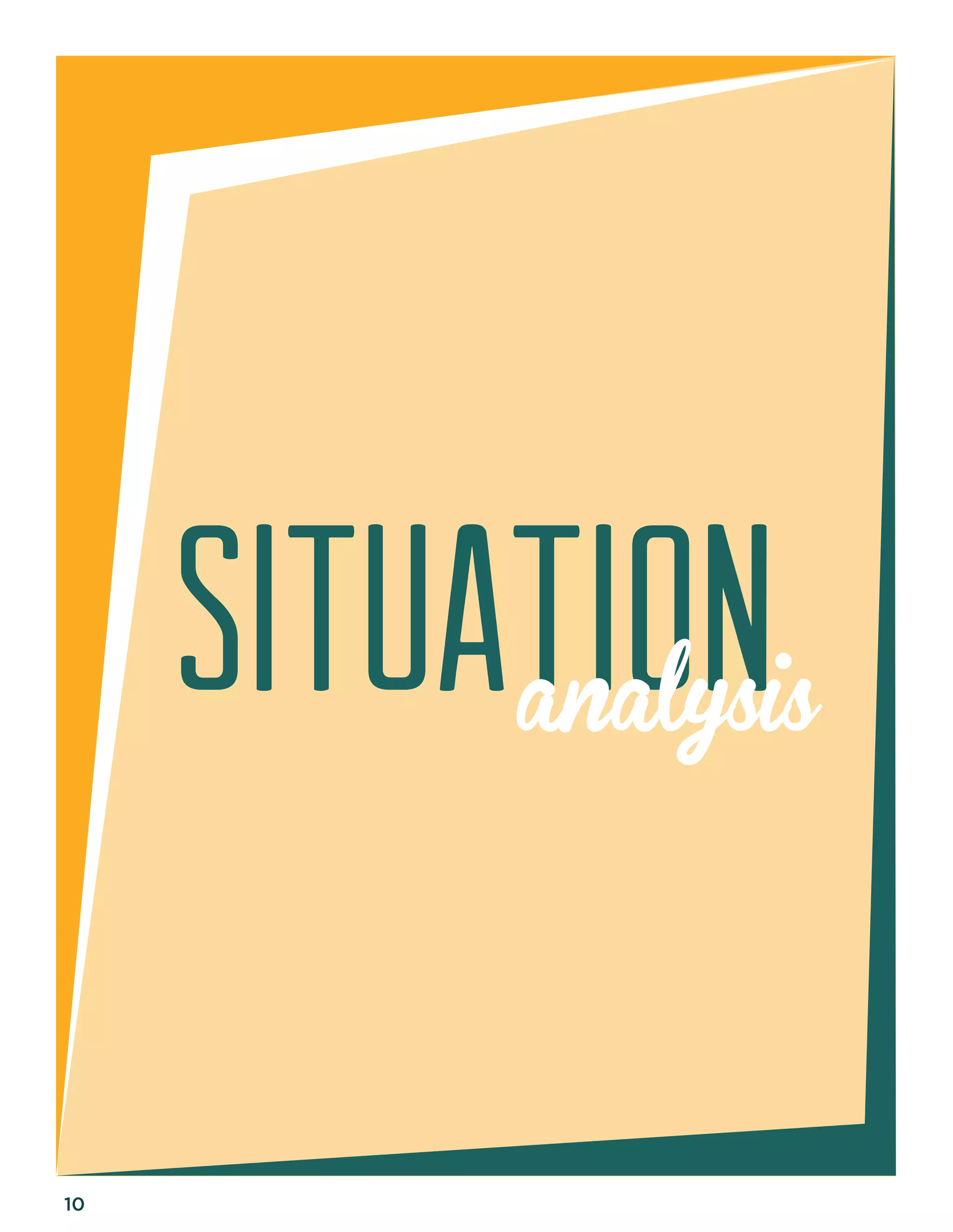 10 
Situation analysis 
 