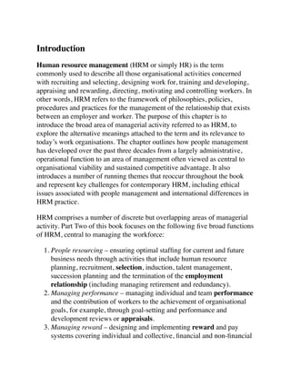 An Introduction To Human Resource Management 3rd Edition Nick Wilton | PDF