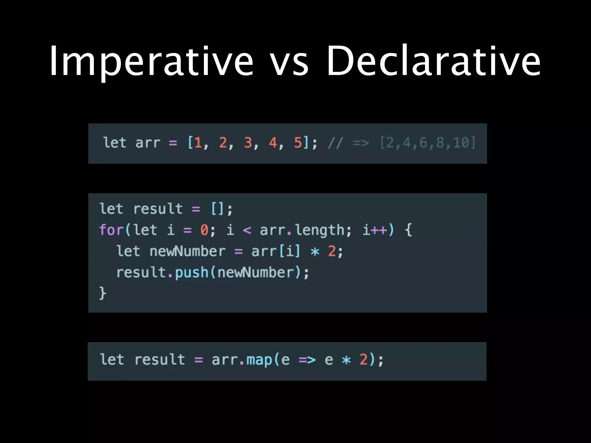 Imperative vs Declarative
 